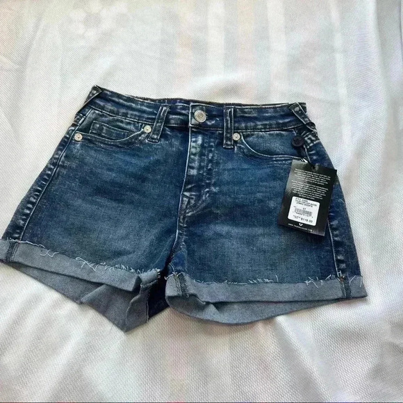 TRUE RELIGION Jennie Curvy Cuffed Shorts size 27 - Picture 4 of 12